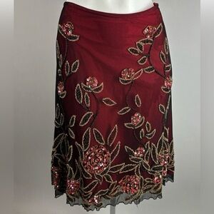 Basil & Mande silver collection beaded skirt size 2